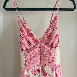 Altar'd State Pink Floral Maxi Dress